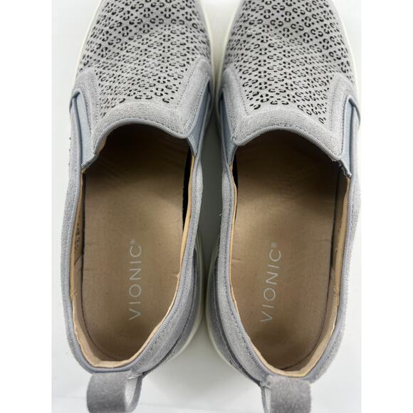 Vionic Slip On Shoes Womens Size 10 Gray Splendid Kani Suede Loafers Cruise Walk - Picture 6 of 9